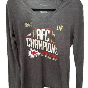 Fanatics Gray AFC Champions Long Sleeve Tee